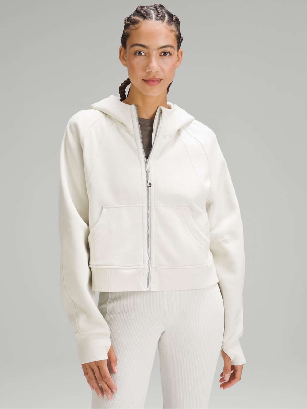 Lululemon Scuba Oversized Full Zip Hoodie - M/L - Bone